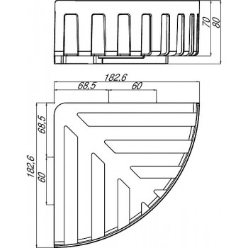 Etajera de colt, Emco System2, crom, 354500133 - 3