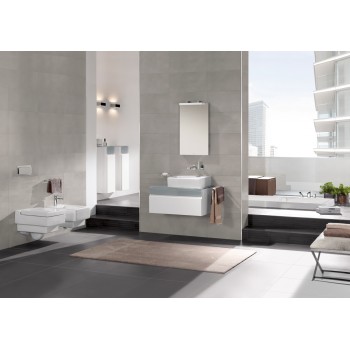 Dulap baza suspendat cu blat sticla, Memento Villeroy&Boch, lavoar dreapta, 80.6x46x37cm, alb/gri, C779R0MT - 5