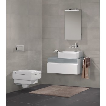 Dulap baza suspendat cu blat sticla, Memento Villeroy&Boch, lavoar dreapta, 80.6x46x37cm, alb/gri, C779R0MT - 6