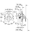 Baterie cada incastrata, Grohe BauEdge New, corp ingropat inclus, crom, 29079001 - 5