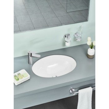 Baterie lavoar cu ventil pop-up, Grohe BauEdge S, crom, 23328000 - 2
