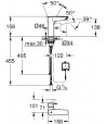 Baterie lavoar electronica hibrid, Grohe Eurosmart, cu senzor, crom, 23975003 - 5