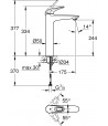 Baterie lavoar, Grohe Eurostyle XL, montare pe blat, crom, 23570003 - 2