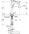 Baterie lavoar, Grohe Plus XL, montare pe blat, crom, 32618003 - 2