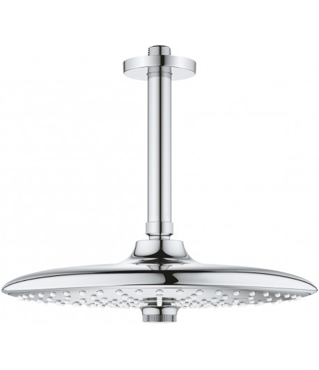 Palarie de dus cu brat, Grohe Euphoria 260, 3 tipuri de jet, montare pe tavan, crom, 26461000 - 1