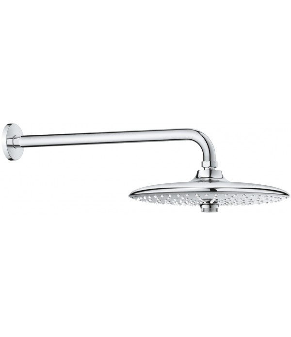 Palarie de dus cu brat, Grohe Euphoria 260, 3 tipuri de jet, montare pe perete, crom, 26459000 - 1