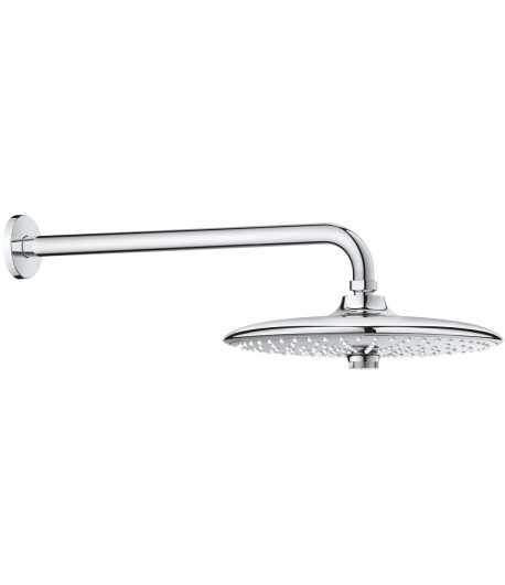 Palarie de dus cu brat, Grohe Euphoria 260, 3 tipuri de jet, montare pe perete, crom, 26459000 - 1