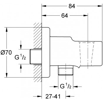 Conector dus, Grohe Relexa, cu agatatoare, crom, 28628000 - 2