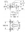 Set baterii, Grohe BauEdge, cu baterie lavoar, baterie cada, set dus Tempesta New, crom, 11292501 - 7