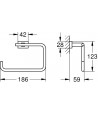 Suport prosop in forma de inel, Grohe Essentials Cube New, crom, 40510001 - 2