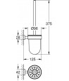 Perie de WC, Grohe Essentials Cube New, crom, 40513001 - 3