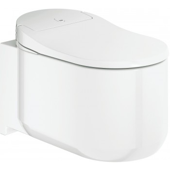 Set vas WC rimless suspendat, Grohe Sensia Arena, capac inchidere lenta, functie de bideu electric si uscator, alb, 39354SH1 - 1