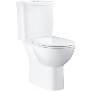 Set vas WC rimless pe pardoseala, Grohe Bau Ceramic, cu capac inchidere lenta si rezervor, alb, 39496000 - 1