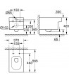 Vas WC rimless suspendat, Grohe Cube Ceramic, finisaj Pure Guard, spalare Triple Vortex, alb, 3924500H - 4