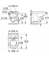 Vas WC suspendat, Grohe Bau Ceramic, alb, 39491000 - 2