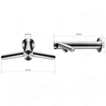 Baterie de lavoar cu functie de uscator, Dyson Airblade Wash+Dry, crom mat, WD06 - 8