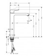 Baterie lavoar cu ventil pop-up, Hansgrohe Metris 260, montare pe blat, crom, 31082000 - 4