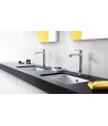 Baterie lavoar cu ventil pop-up, Hansgrohe Metris 200, montare pe blat, crom, 31183000 - 3