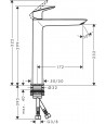 Baterie lavoar, Hansgrohe Logis 240 Fine, montare pe blat, crom, 71258000 - 3