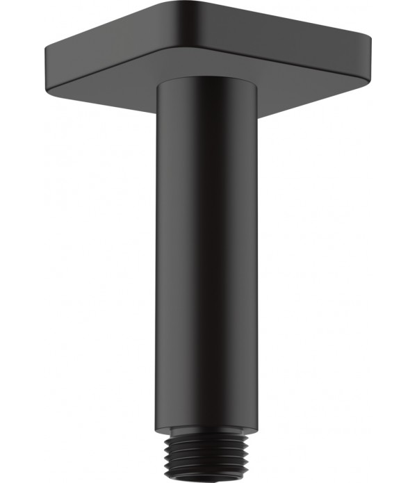 Brat de dus, Hansgrohe Vernis Shape, 10cm, montare pe tavan, negru mat, 26406670 - 1