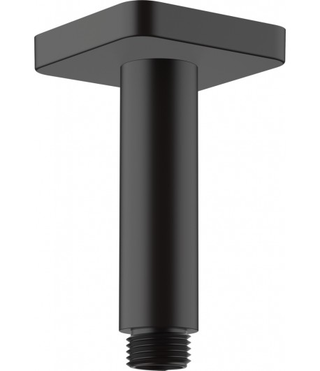Brat de dus, Hansgrohe Vernis Shape, 10cm, montare pe tavan, negru mat, 26406670 - 1