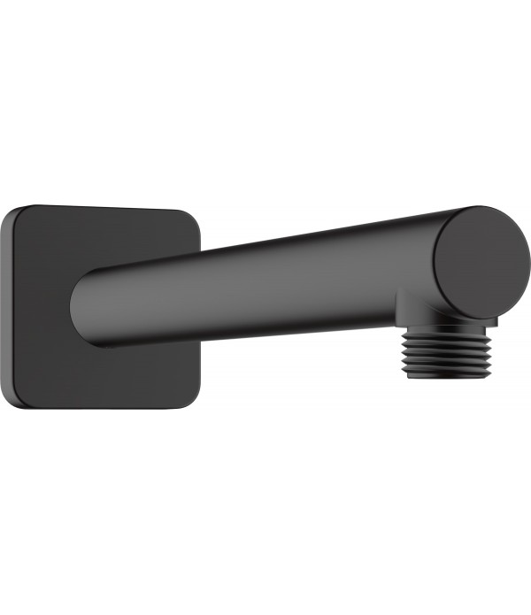 Brat de dus, Hansgrohe Vernis Shape, 24cm, montare pe perete, negru mat, 26405670 - 1