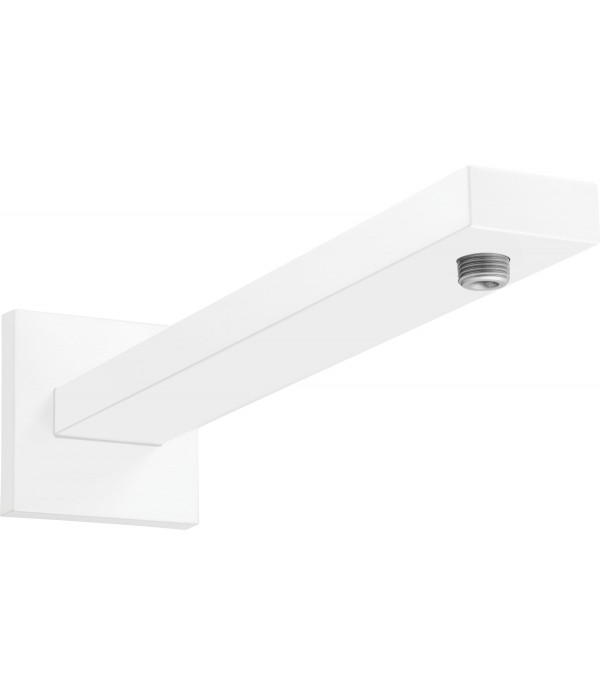 Brat de dus, Hansgrohe Rainfinity Square, 39cm, montare pe perete, alb mat, 27694700 - 1