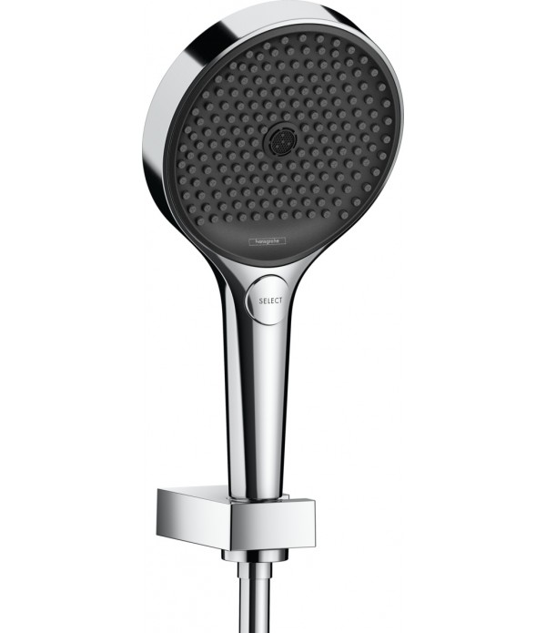 Set de dus, Hansgrohe Rainfinity 130, 3 tipuri de jet, cu agatatoare ...