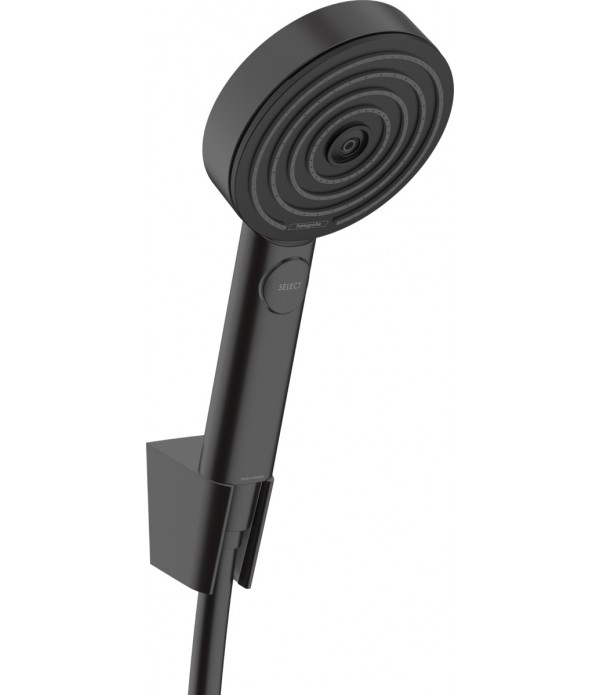 Set de dus, Hansgrohe Pulsify Select 150, 3 tipuri de jet, agatatoare, negru mat, 24302670 - 1