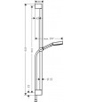 Set de dus, Hansgrohe Pulsify Select 150, 3 tipuri de jet, bara 90cm, crom, 24170000 - 2