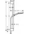 Set de dus, Hansgrohe Pulsify Select 150, 3 tipuri de jet, bara 65 cm, negru mat, 24160670 - 2
