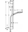 Set de dus, Hansgrohe Pulsify Select 150, 3 tipuri de jet, bara 65cm, alb mat, 24160700 - 2