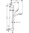 Set de dus, Hansgrohe Croma Select E, crom/alb, 26592400 - 2