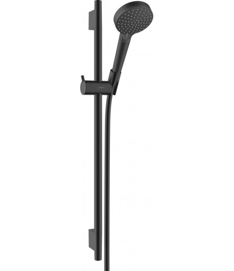 Set de dus, Hansgrohe Vernis Blend Vario 100, cu 2 tipuri de jet, negru mat, 26422670 - 1
