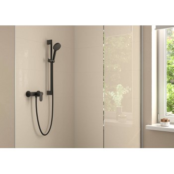 Set de dus, Hansgrohe Vernis Blend Vario 100, cu 2 tipuri de jet, negru mat, 26422670 - 3