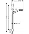 Set de dus, Hansgrohe Vernis Blend Vario 100, cu 2 tipuri de jet, negru mat, 26422670 - 5