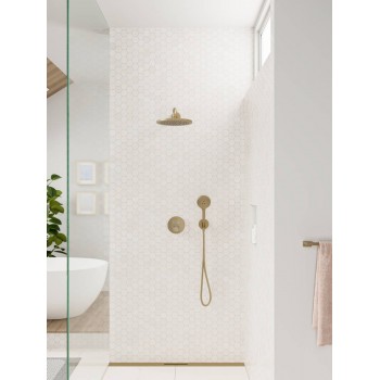 Para de dus, Hansgrohe Raindance Select S 120, 3 tipuri de jet, bronz periat, 26530140 - 2