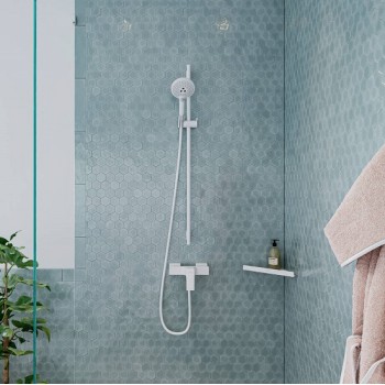 Para de dus, Hansgrohe Raindance Select S 120, 3 tipuri de jet, alb mat, 26530700 - 3