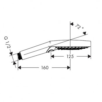 Para de dus, Hansgrohe Raindance Select S 120, 3 tipuri de jet, alb mat, 26530700 - 4