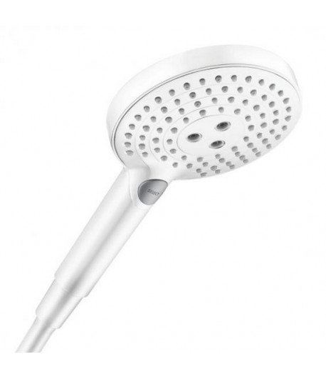 Para de dus, Hansgrohe Raindance Select S 120, 3 tipuri de jet, alb mat, 26530700 - 1