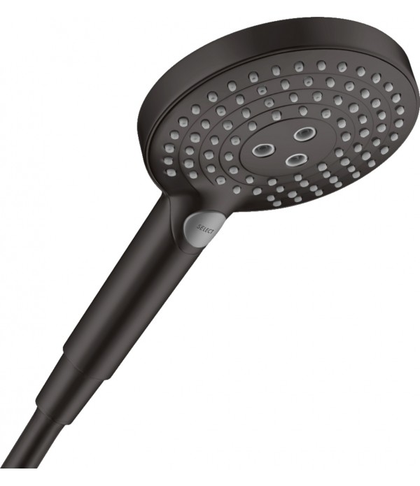 Para de dus, Hansgrohe Raindance Select S 120, 3 tipuri de jet, negru mat, 26530670 - 1
