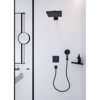 Para de dus, Hansgrohe Raindance Select S 120, 3 tipuri de jet, negru mat, 26530670 - 2