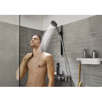 Para de dus, Hansgrohe Pulsify Select 105 Relaxation, cu 3 tipuri de jet, alb mat, 24110700 - 2