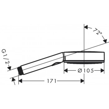 Para de dus, Hansgrohe Pulsify Select 105 Activation, cu 3 tipuri de jet, crom, 24100000 - 3