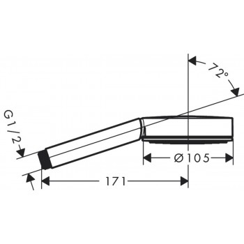 Para de dus, Hansgrohe Pulsify 105, crom, 24120000 - 2