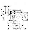 Baterie dus, Hansgrohe Focus E2, crom, 31960000 - 3
