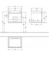 Set lavoar cu mobilier, Villeroy&Boch Subway 2.0, 53.7x42x42.3cm, A68610E1+7113F5 - 3