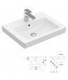 Set lavoar cu mobilier, Villeroy&Boch Subway 2.0, 53.7x42x42.3cm, A68610E1+7113F5 - 2