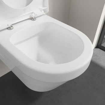 Set vas WC rimless suspendat, Villeroy&Boch Architectura, cu capac inchidere lenta, rezervor si clapeta Viega Prevista - 3