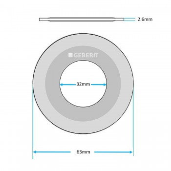 Garnitura plata pentru rezervor aparent Geberit AP117, 816.418.00.1 - 4